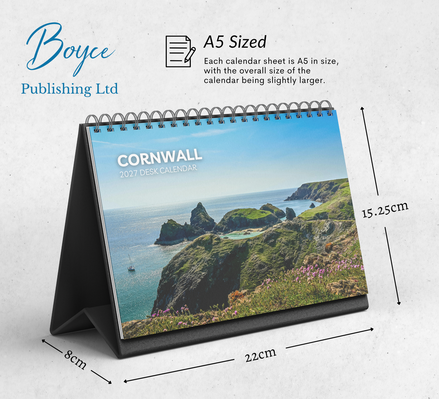 Cornwall Desk Calendar 2027-2028