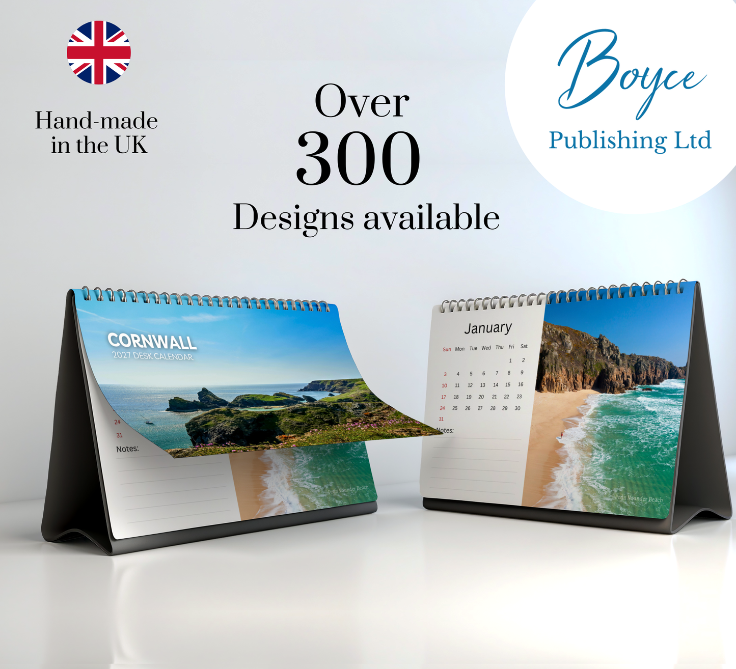 Cornwall Desk Calendar 2027-2028