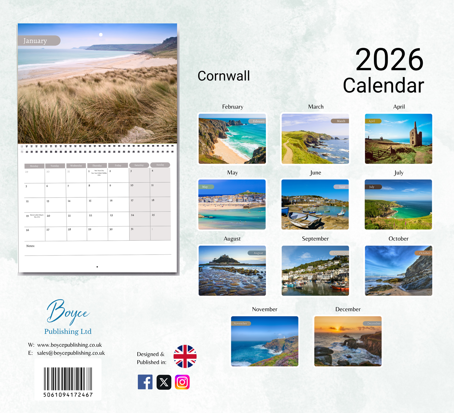 Cornwall Calendar 2026
