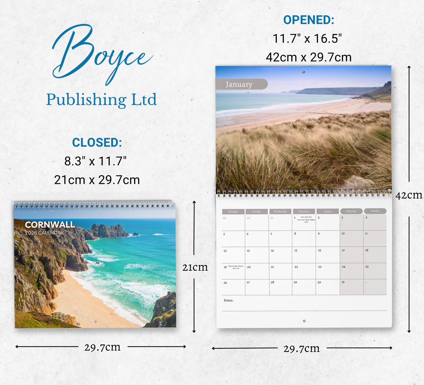 Cornwall Calendar 2026