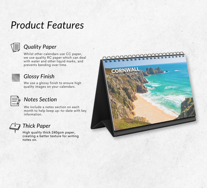 Cornwall Desk Calendar 2026-2027