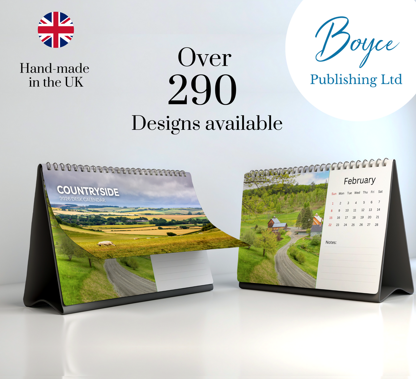 Countryside Desk Calendar 2026-2027