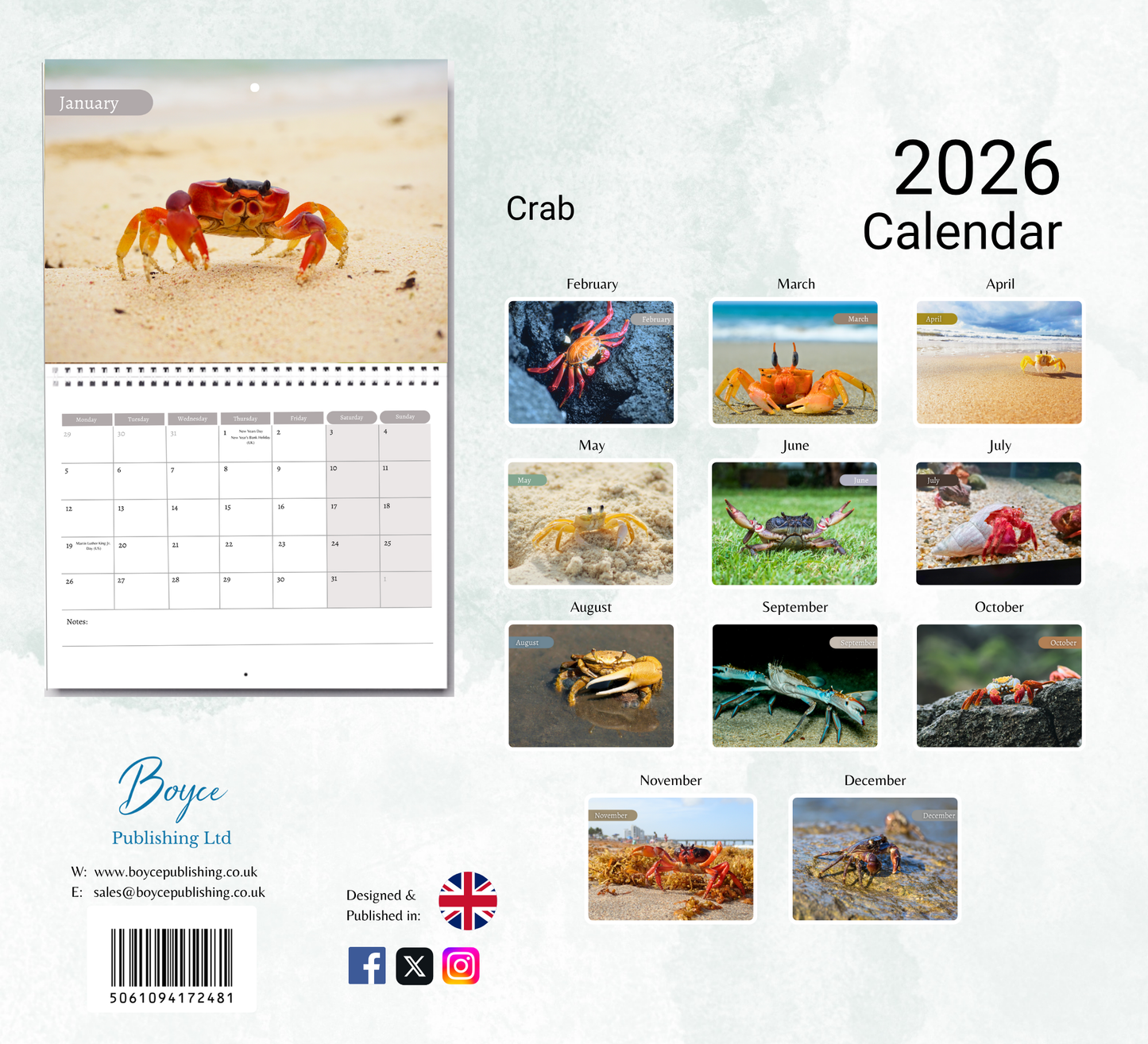 Crab Calendar 2026