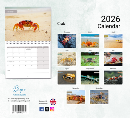 Crab Calendar 2026