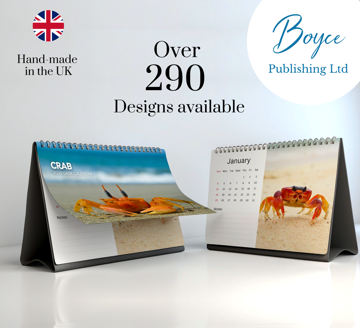 Crab Desk Calendar 2026-2027
