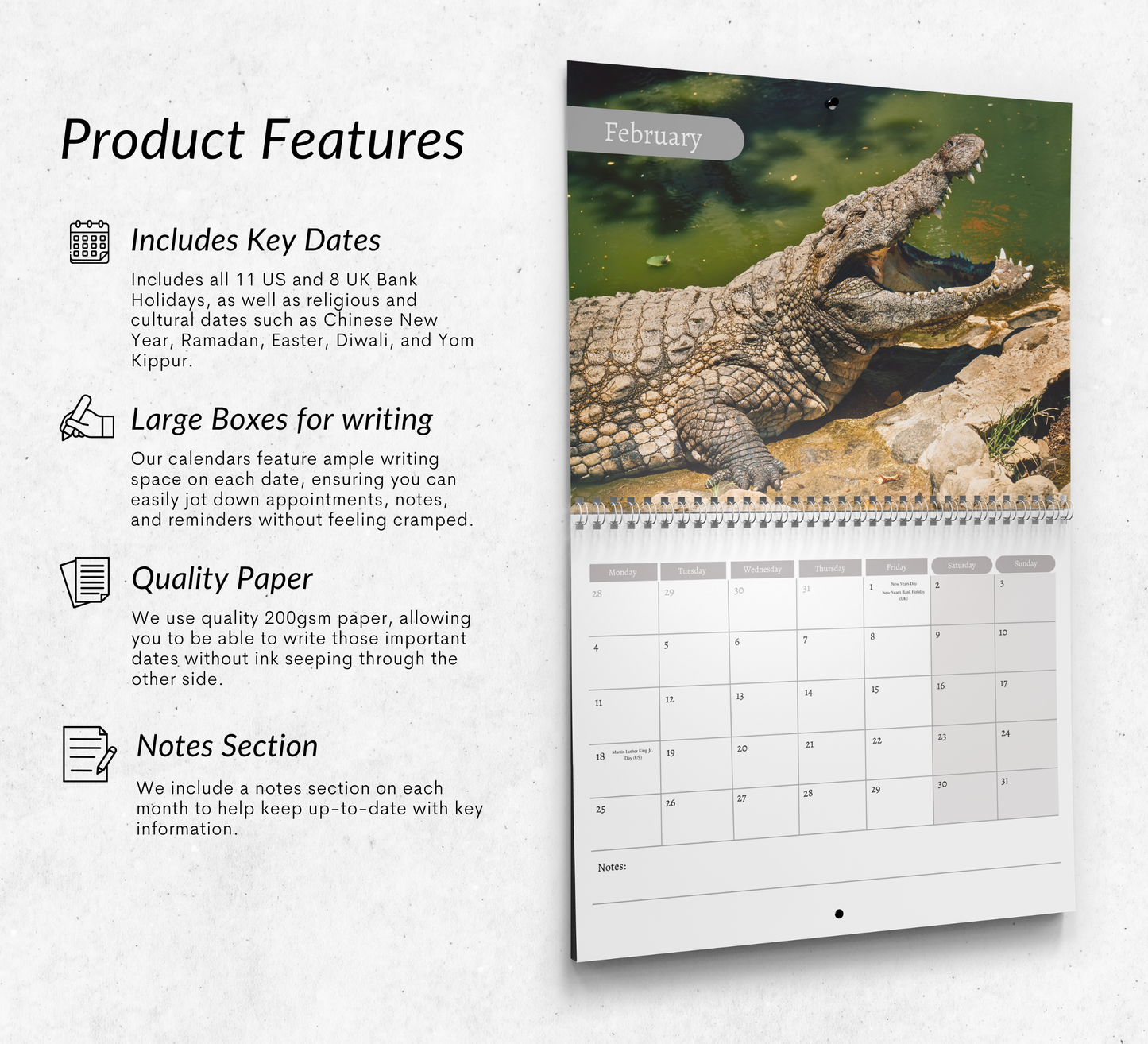 Crocodile Calendar 2027