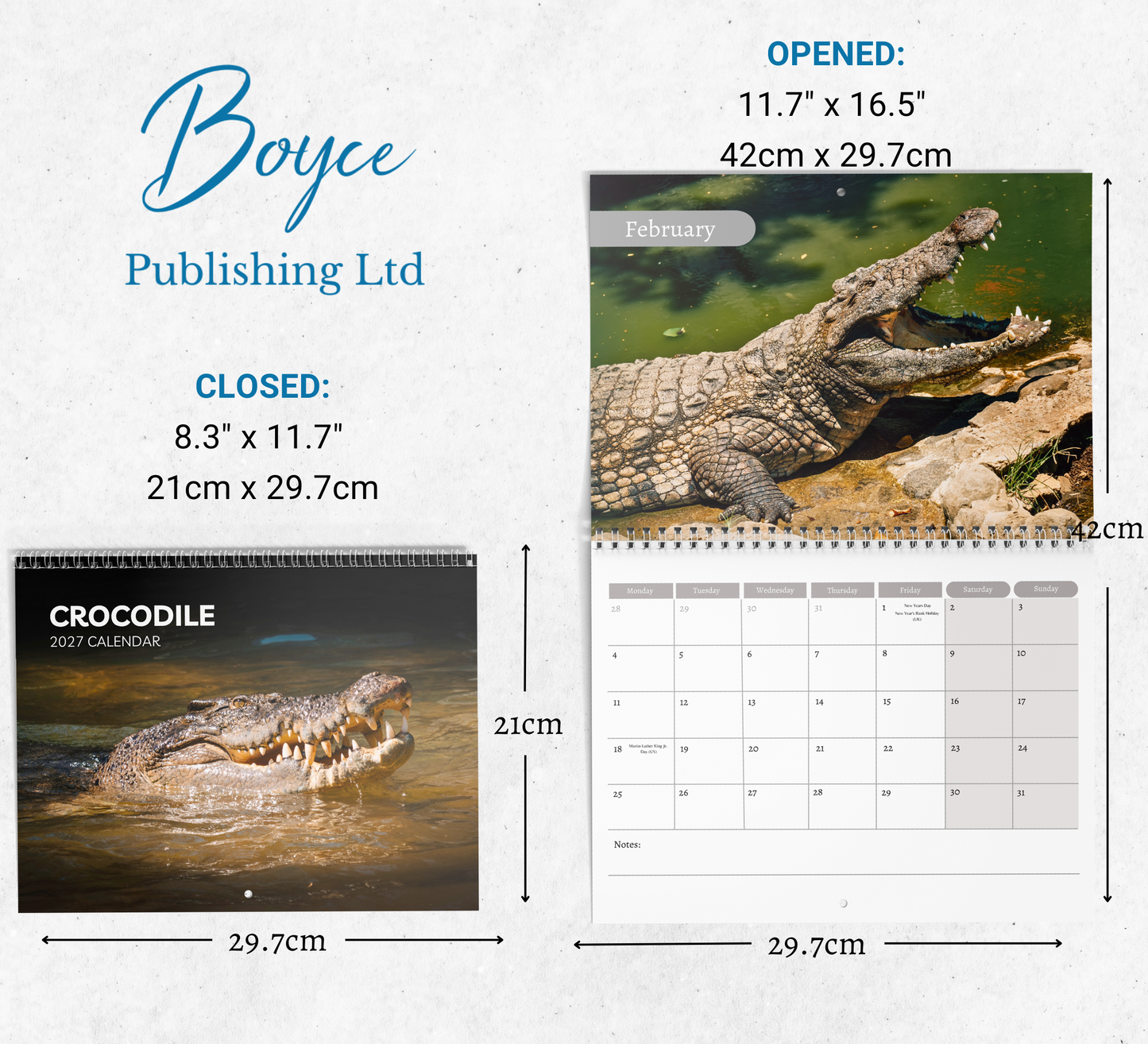Crocodile Calendar 2027