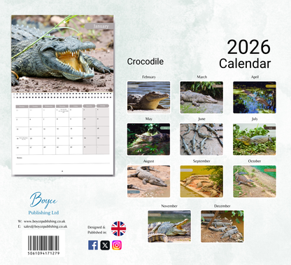 Crocodile Calendar 2026