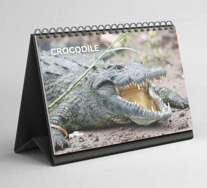Crocodile Desk Calendar 2026-2027