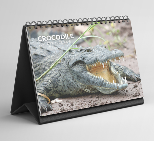 Crocodile Desk Calendar 2026-2027