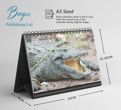 Crocodile Desk Calendar 2026-2027