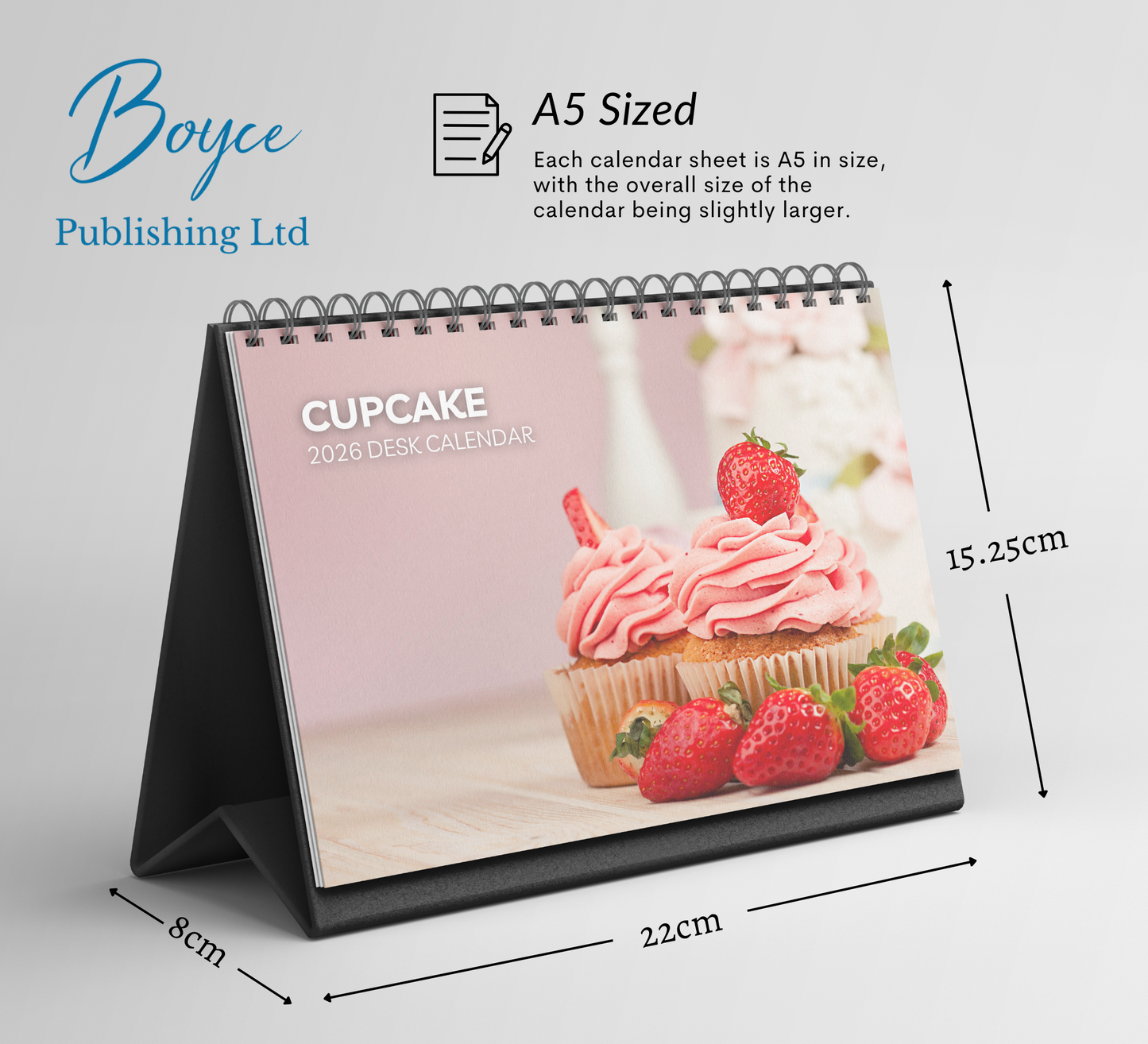 Cupcake Desk Calendar 2026-2027