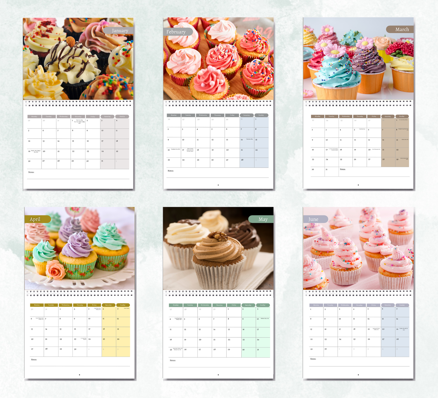 Cupcake Calendar 2026