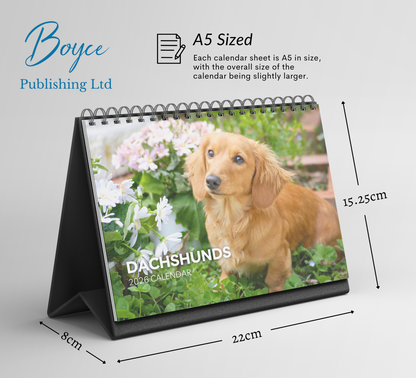 Dachshund Desk Calendar 2026-2027