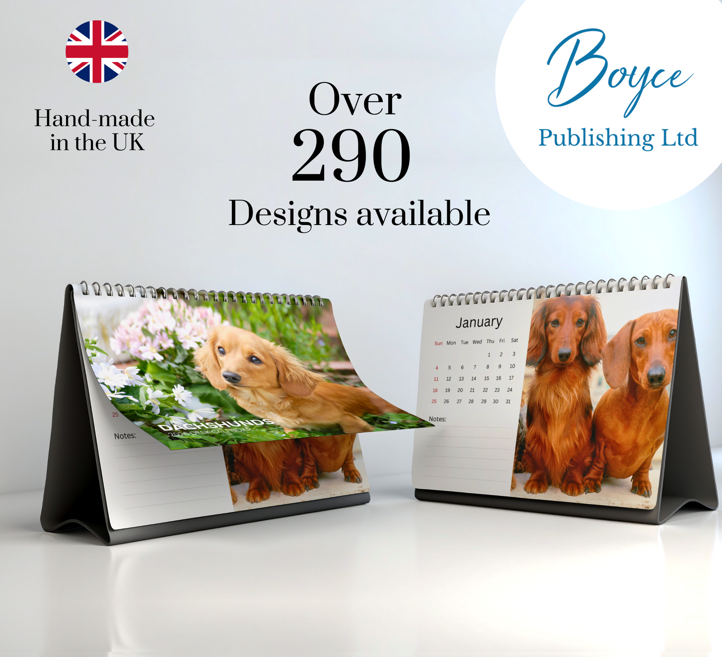 Dachshund Desk Calendar 2026-2027
