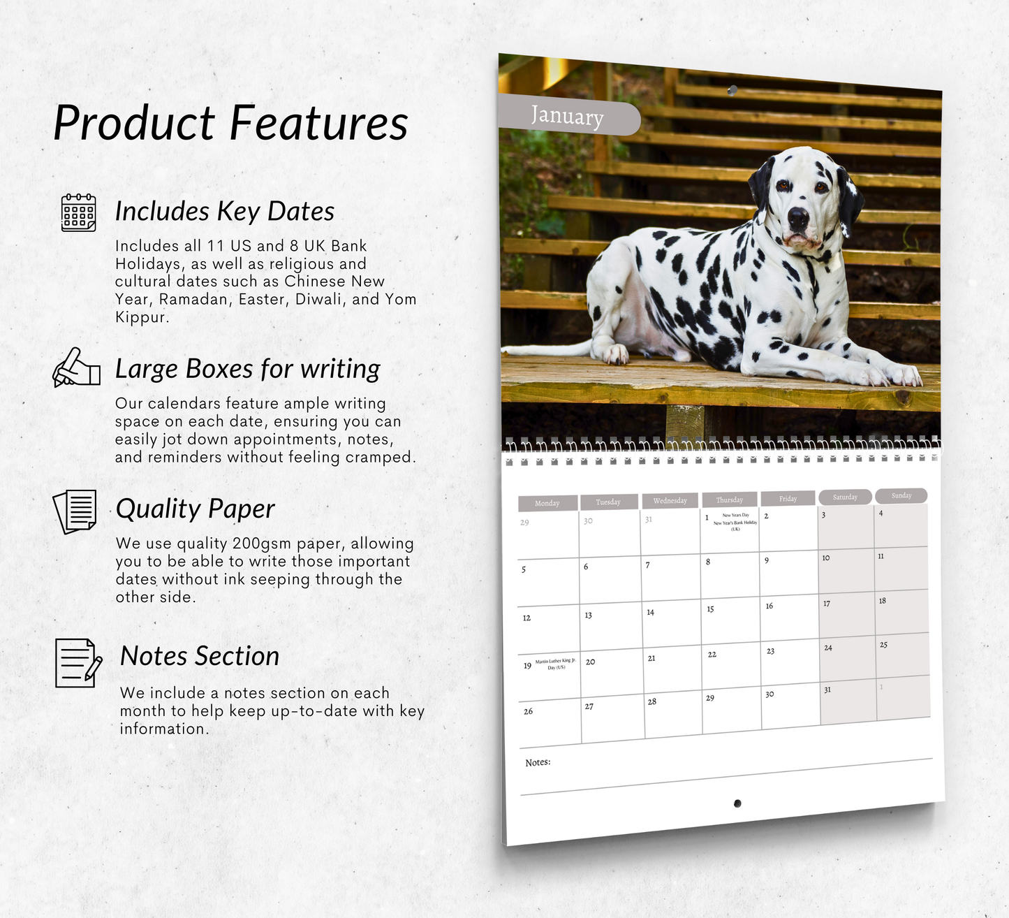 Dalmatian Calendar 2026