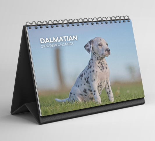 Dalmatian Desk Calendar 2026-2027