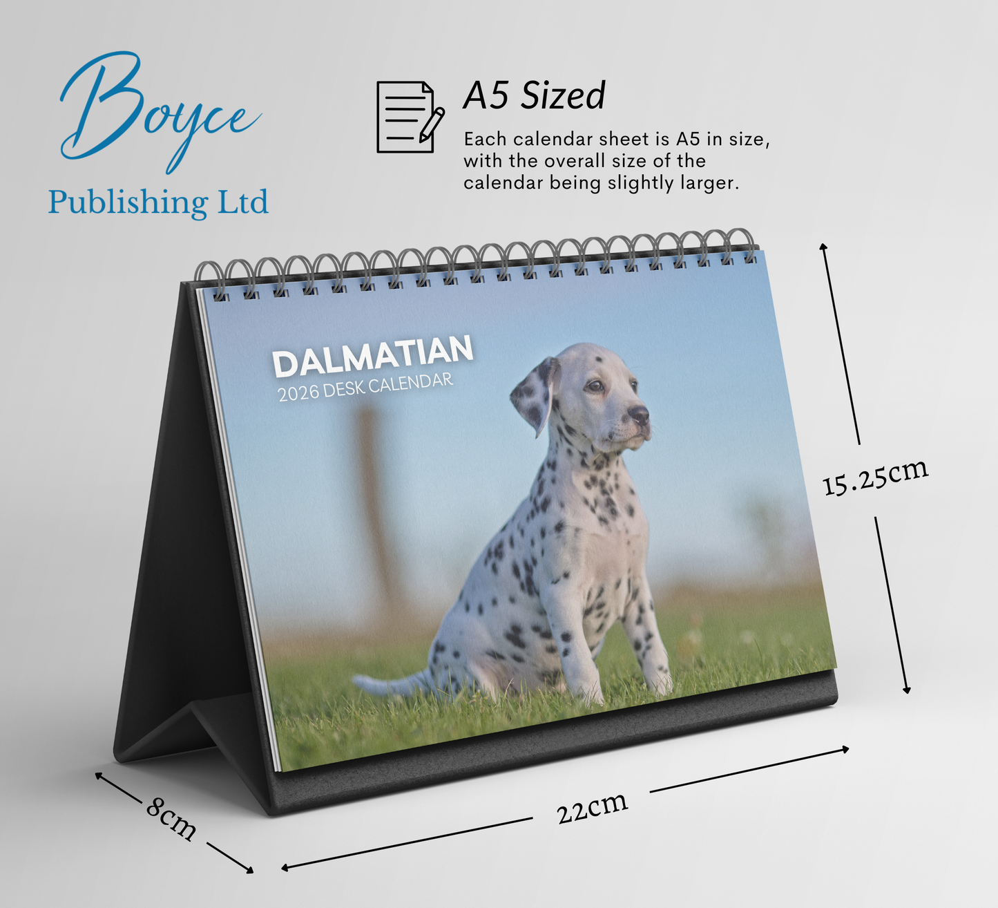 Dalmatian Desk Calendar 2026-2027