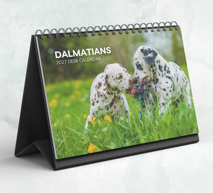 Dalmatian Desk Calendar 2027-2028