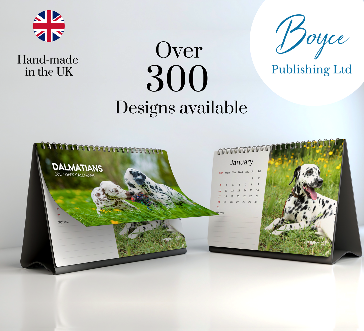 Dalmatian Desk Calendar 2027-2028