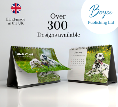 Dalmatian Desk Calendar 2027-2028