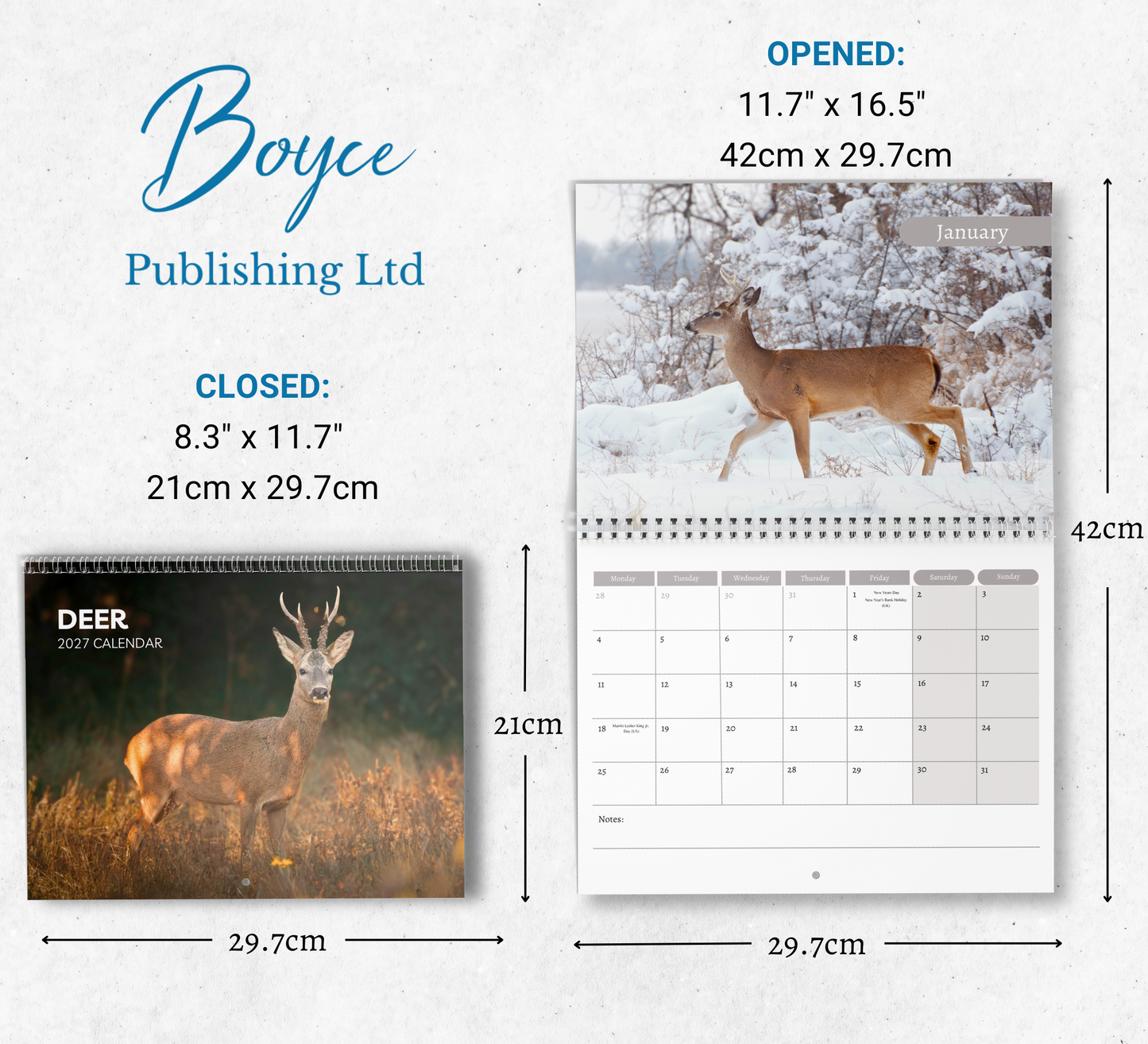 Deer Calendar 2027