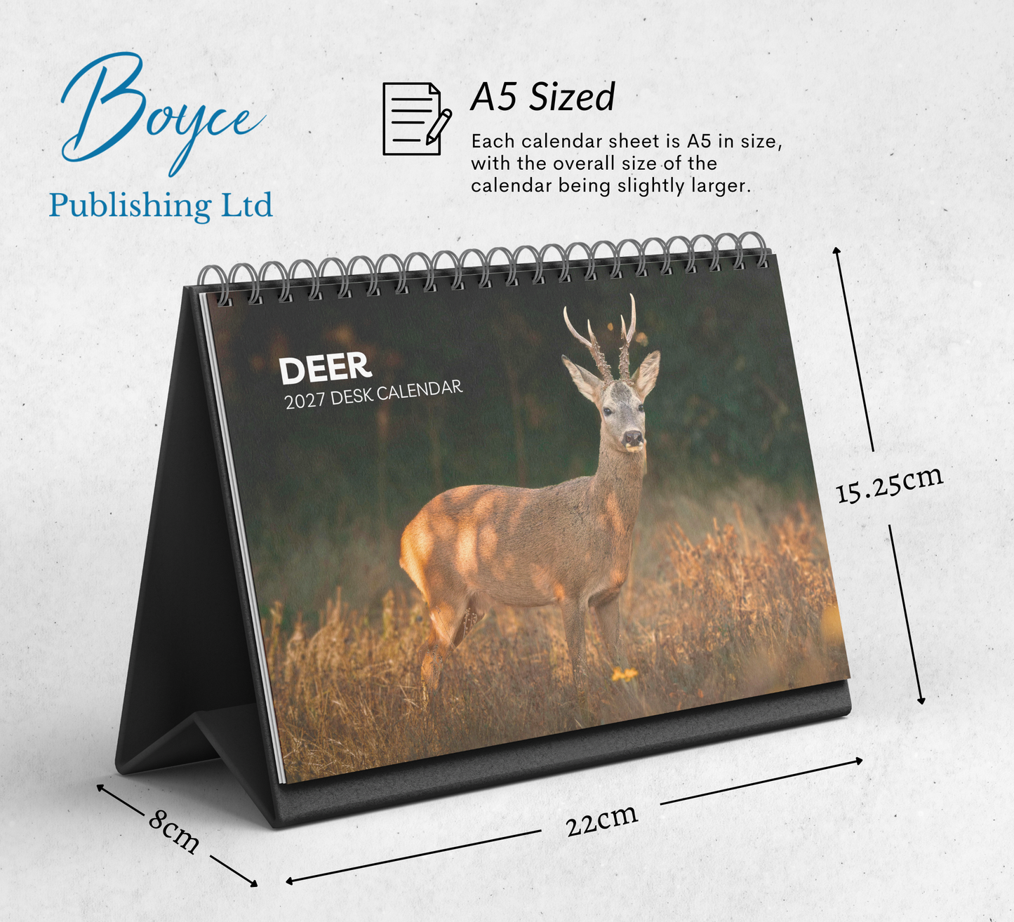 Deer Desk Calendar 2027-2028