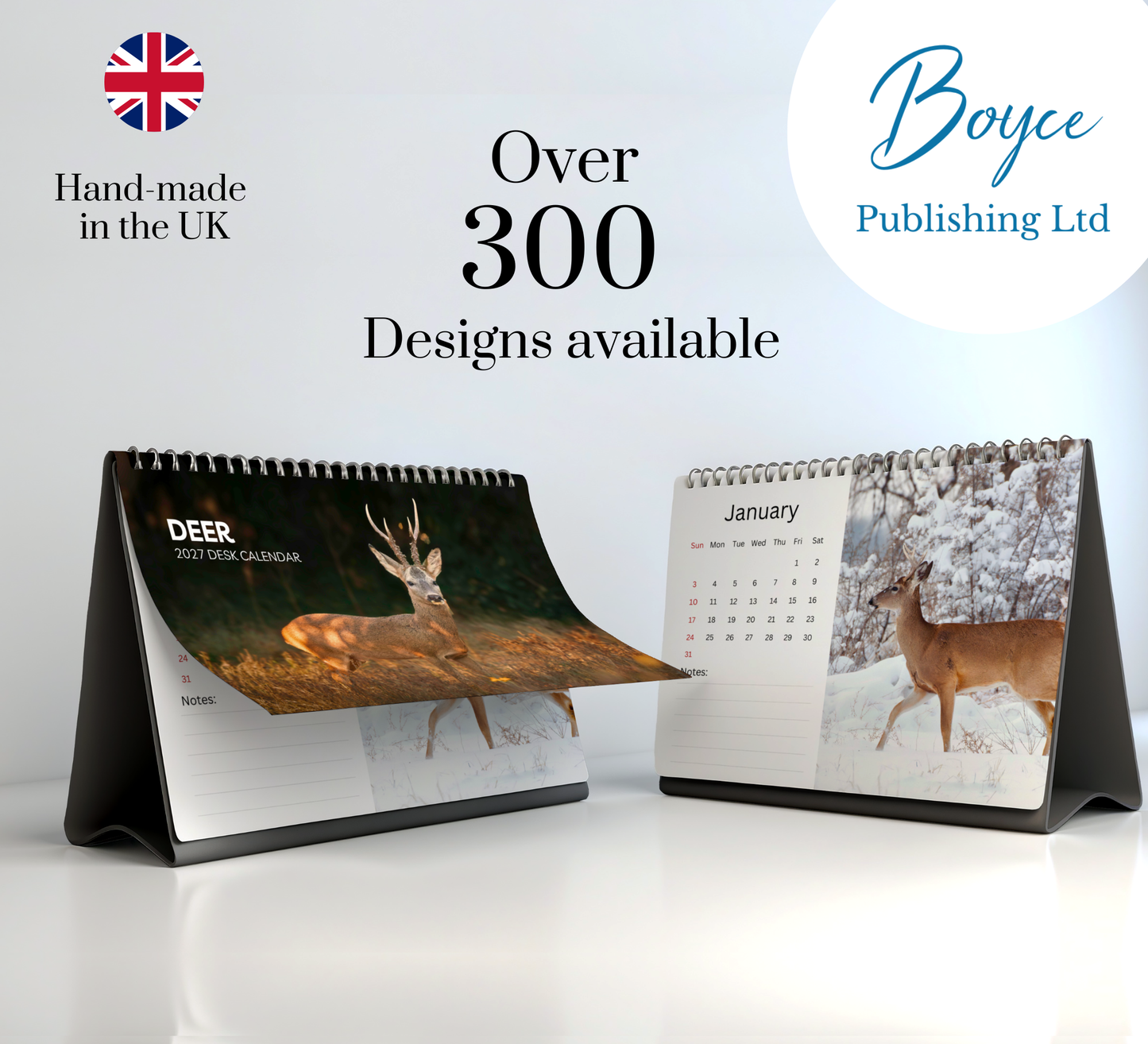 Deer Desk Calendar 2027-2028