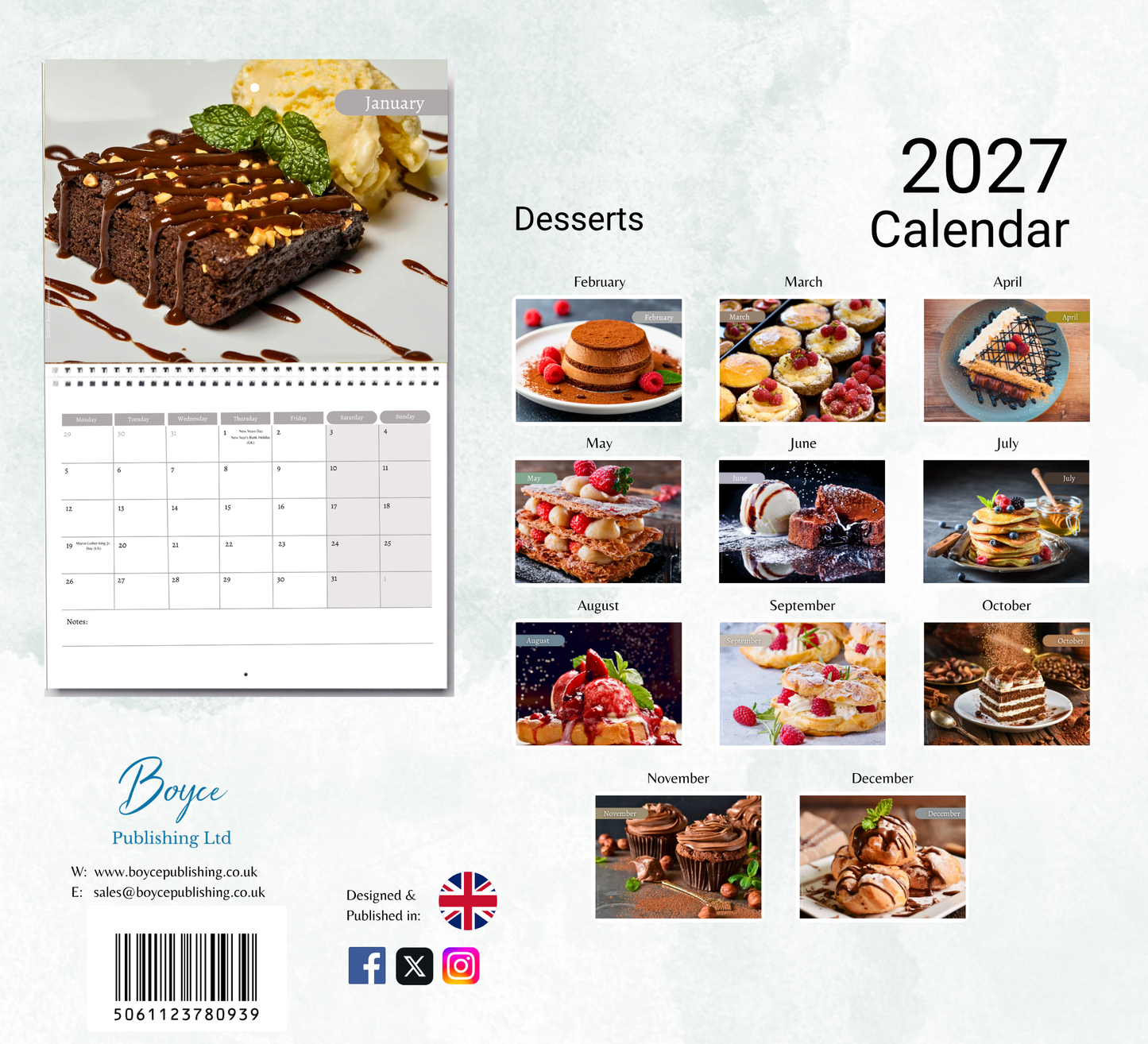 Desserts Calendar 2027