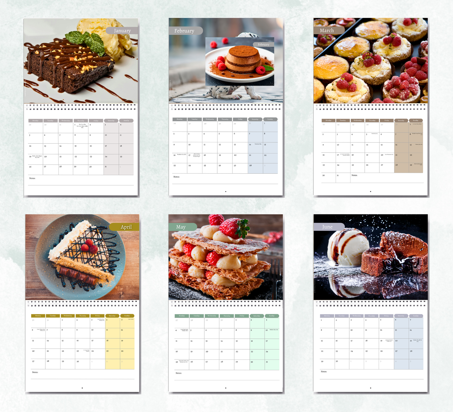 Desserts Calendar 2027