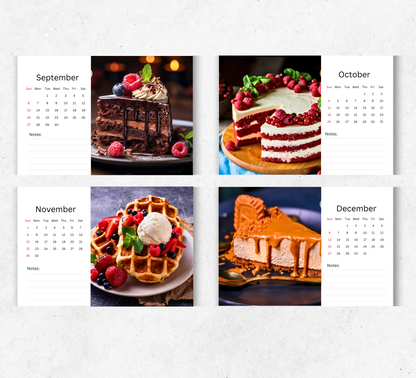 Desserts Desk Calendar 2026-2027