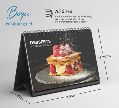 Desserts Desk Calendar 2026-2027