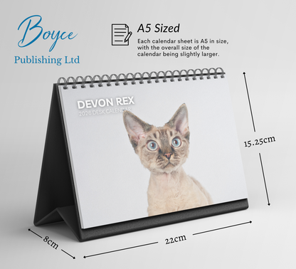 Devon Rex Desk Calendar 2026-2027