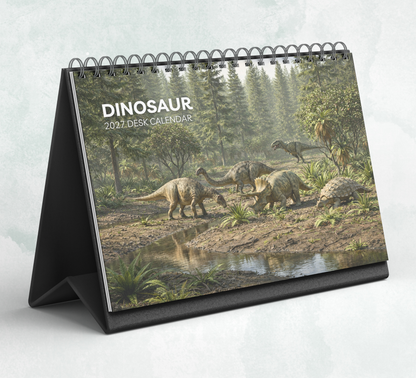 Dinosaur Desk Calendar 2027-2028