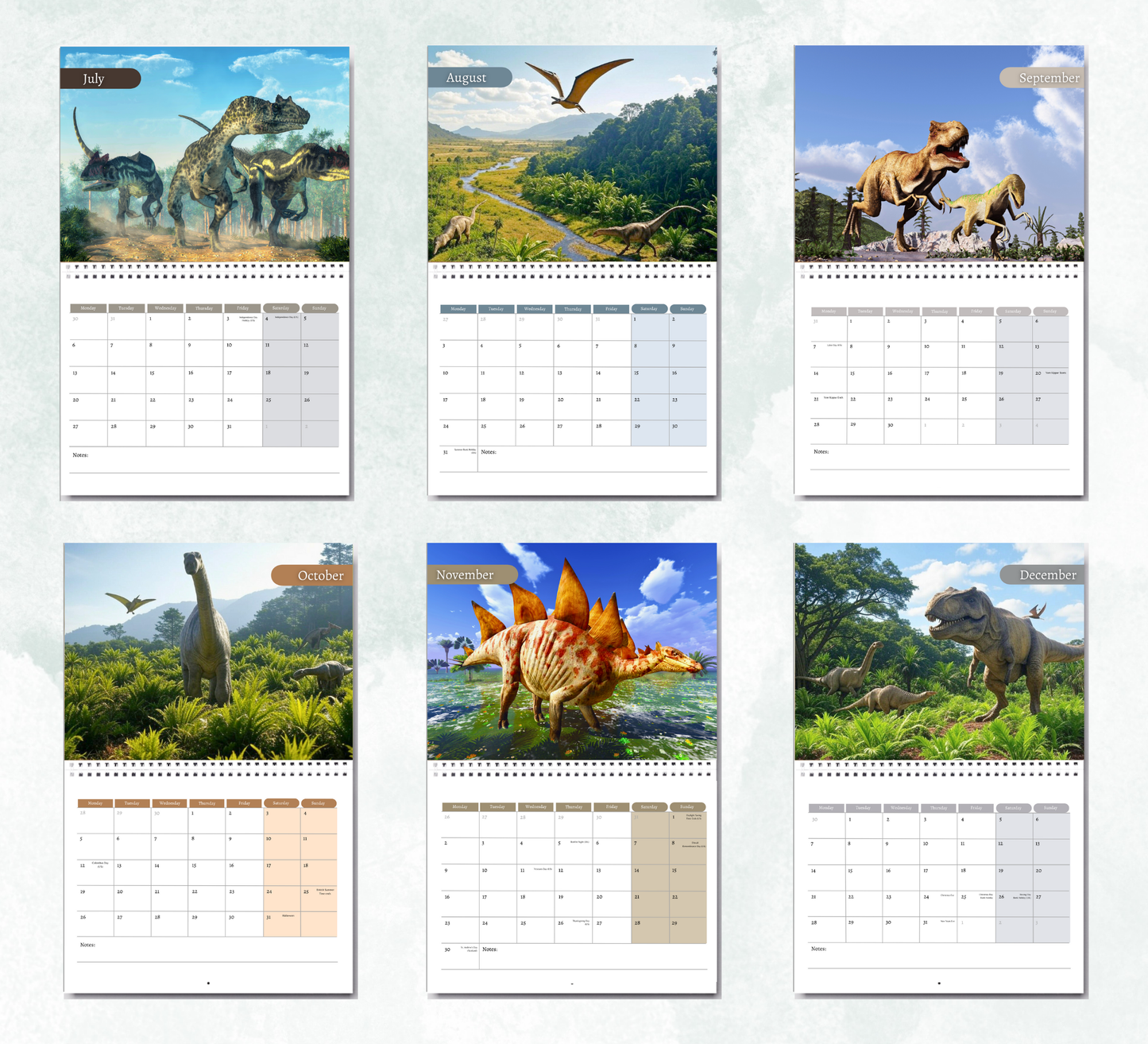 Dinosaur Calendar 2026