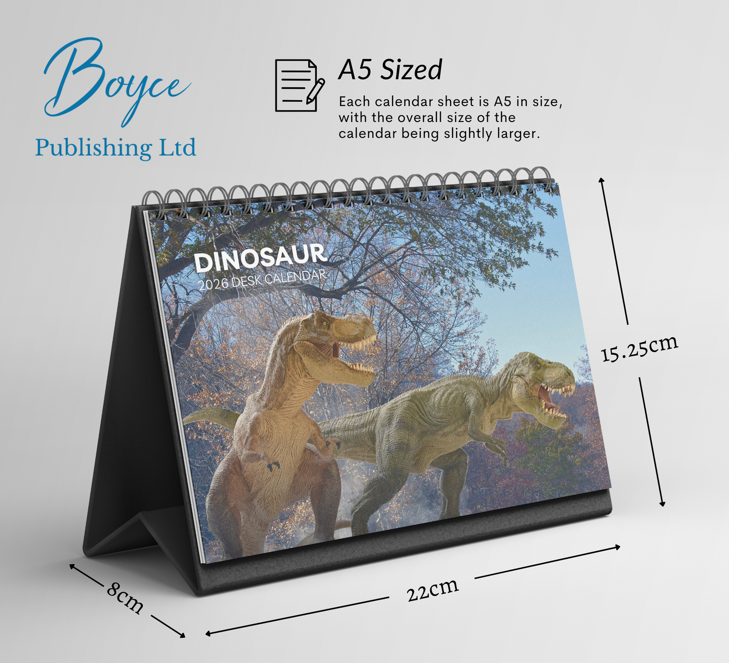 Dinosaur Desk Calendar 2026-2027