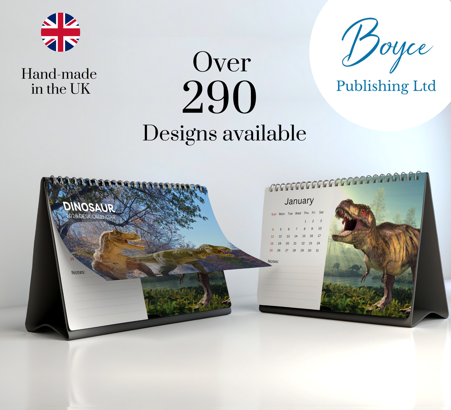 Dinosaur Desk Calendar 2026-2027