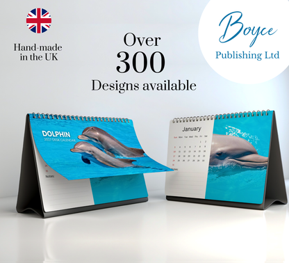 Dolphin Desk Calendar 2027-2028