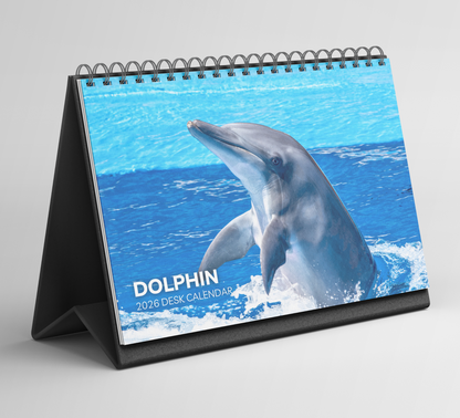 Dolphin Desk Calendar 2026-2027