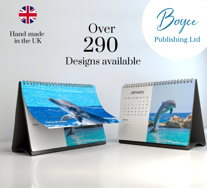 Dolphin Desk Calendar 2026-2027