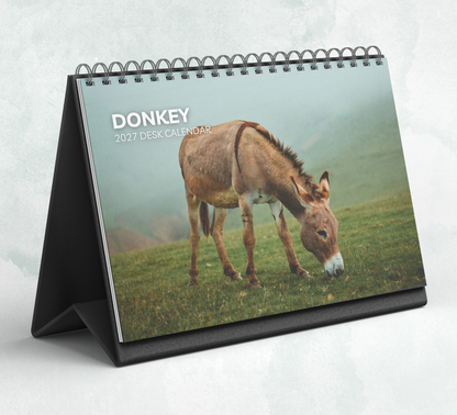 Donkey Desk Calendar 2027-2028