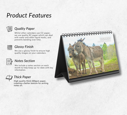 Donkey Desk Calendar 2026-2027