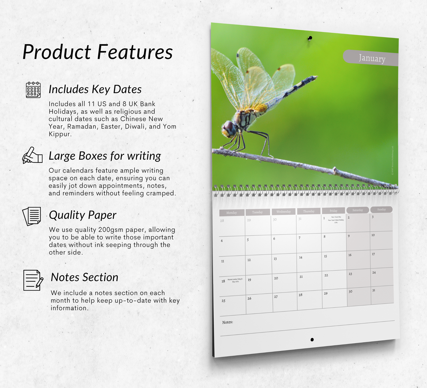 Dragonfly Calendar 2027