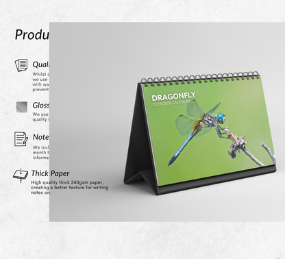 Dragonfly Desk Calendar 2026-2027