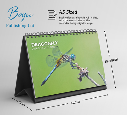 Dragonfly Desk Calendar 2026-2027