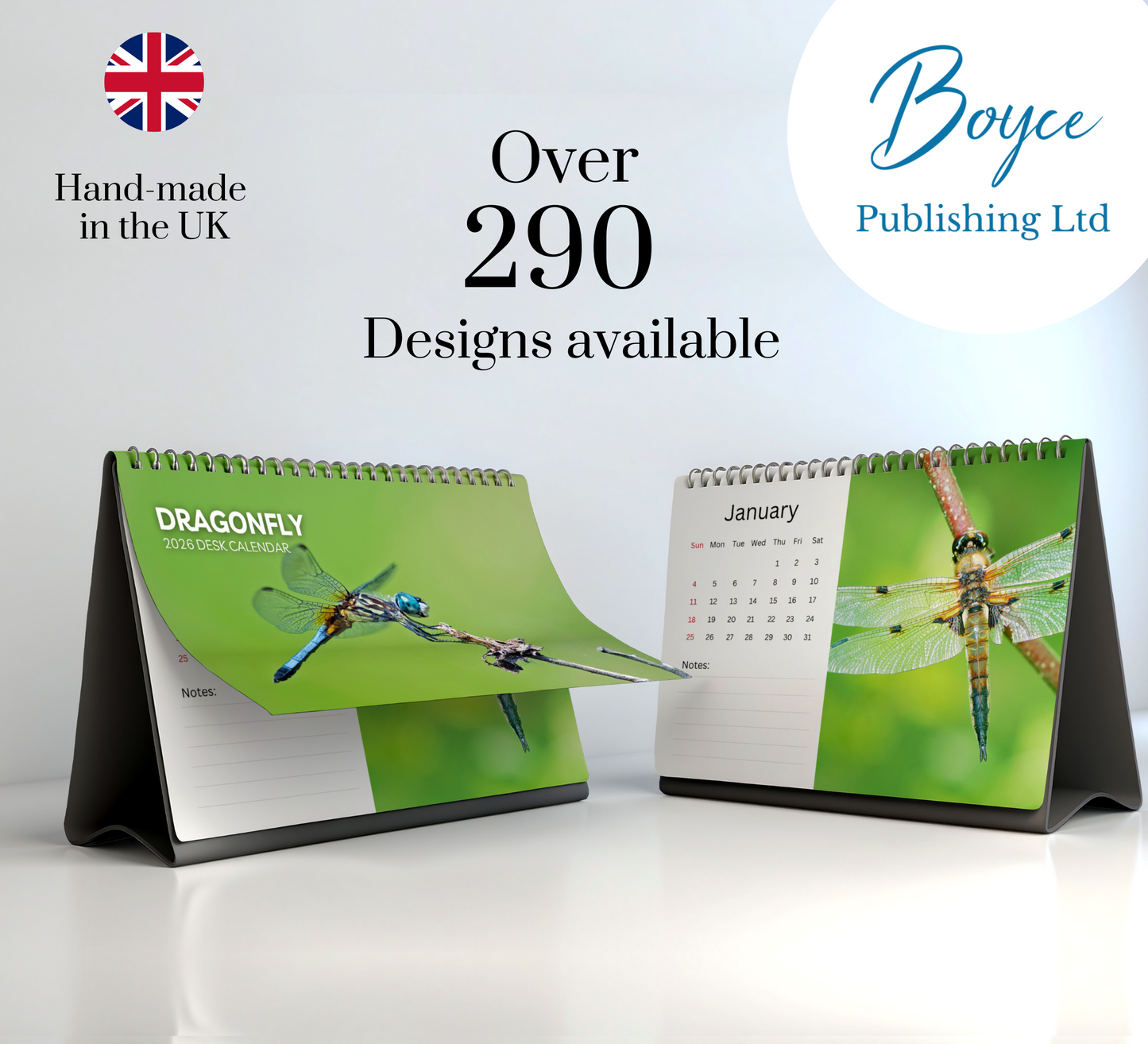 Dragonfly Desk Calendar 2026-2027