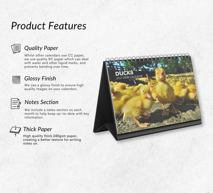 Duck Desk Calendar 2027-2028