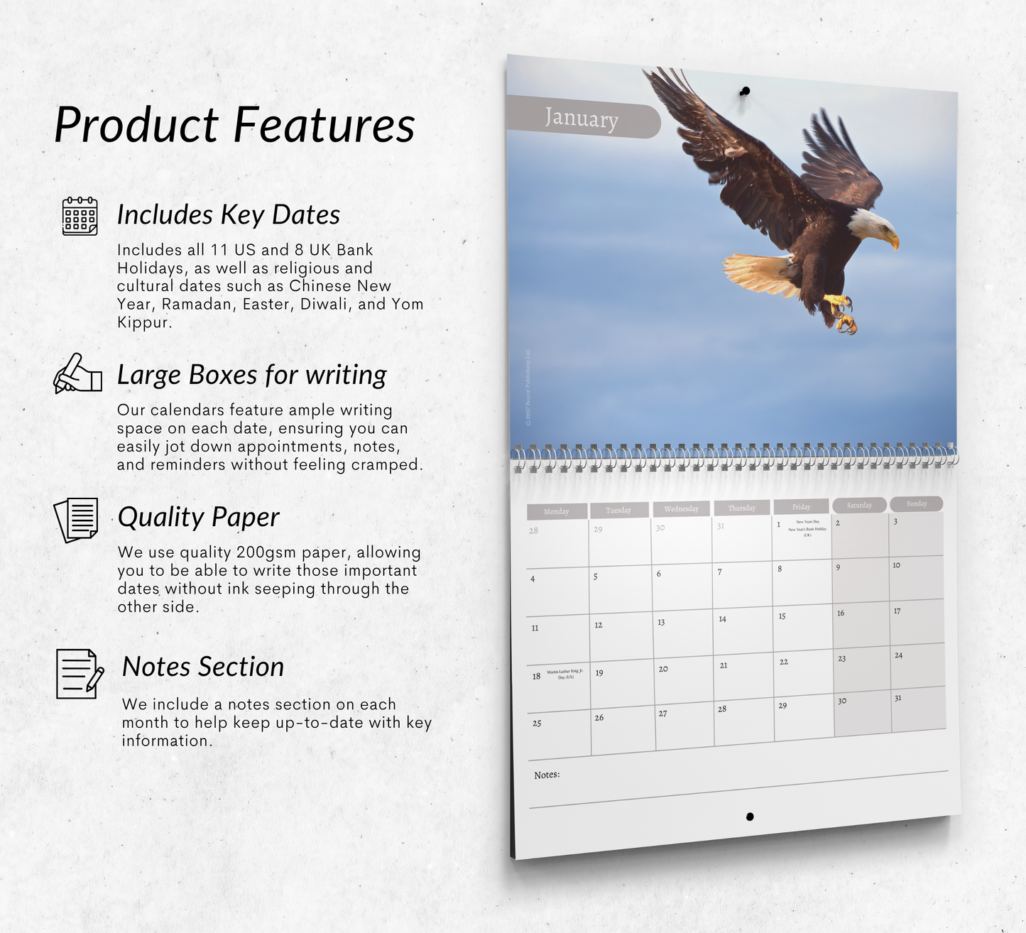 Eagle Calendar 2027