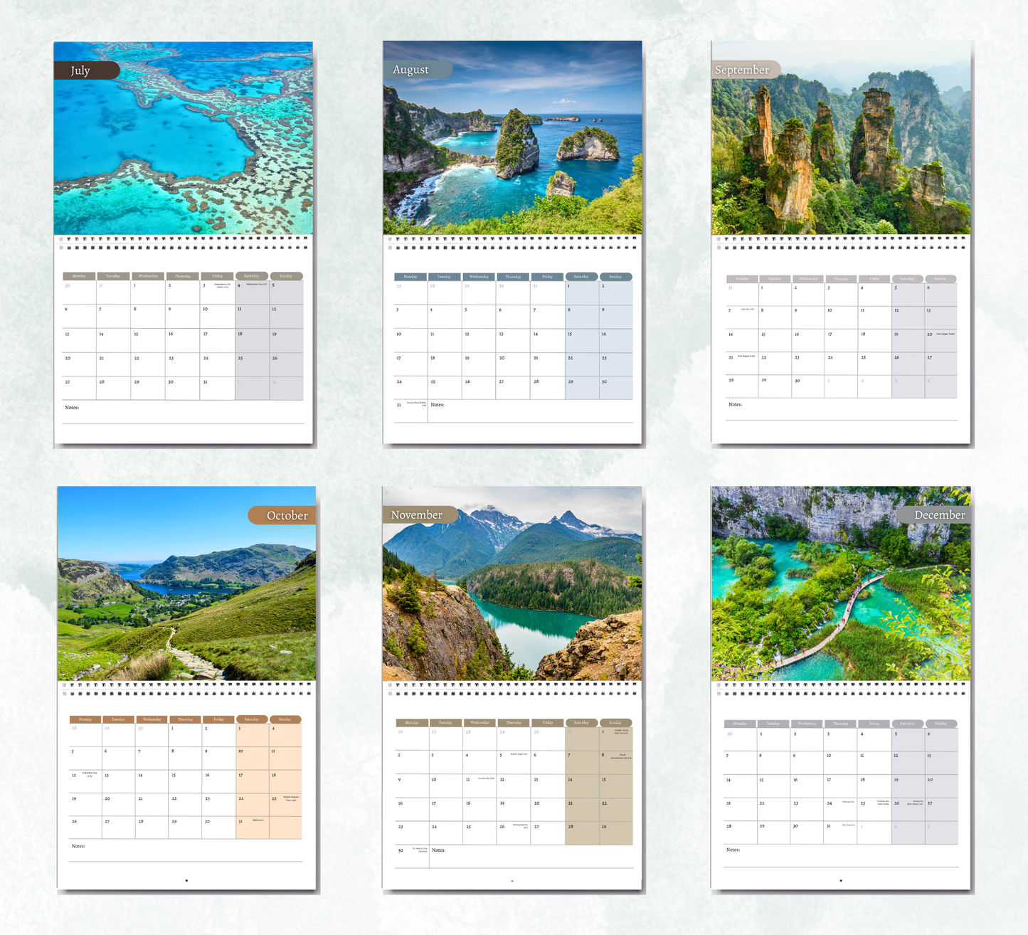 Earth from Above Calendar 2026