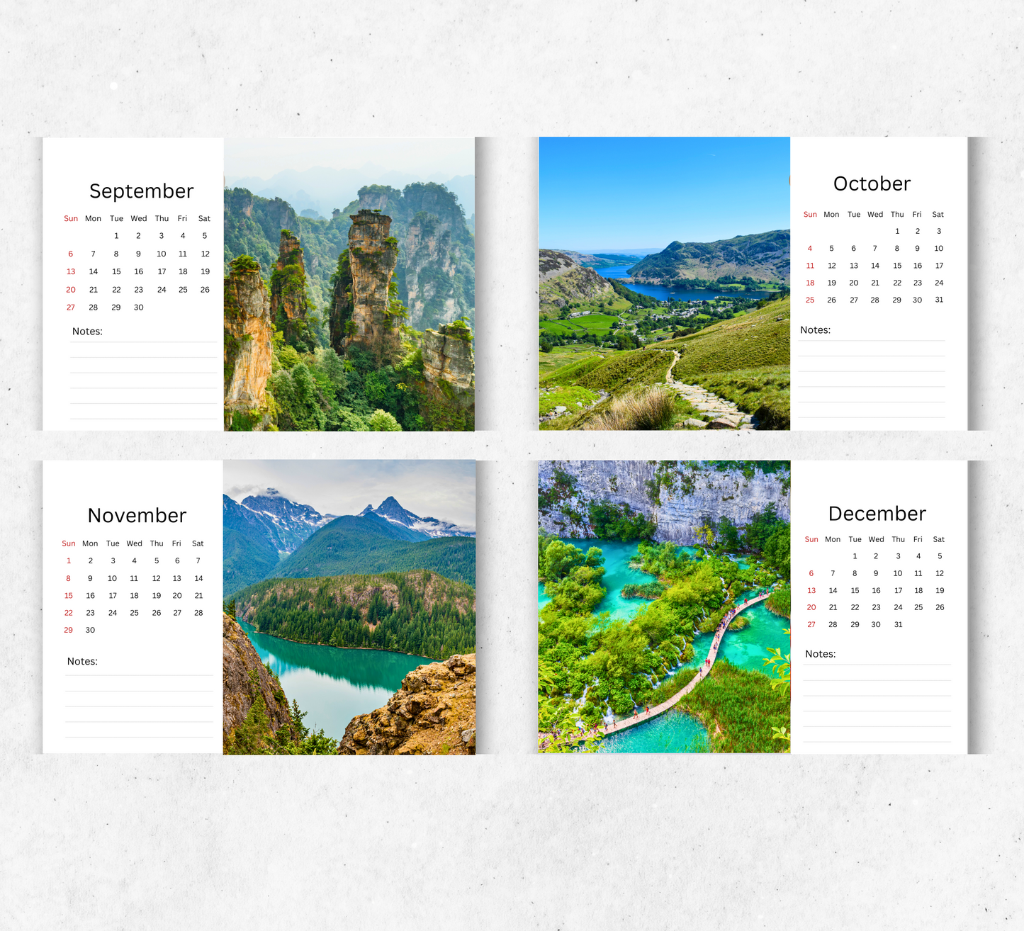 Earth from Above Desk Calendar 2026-2027